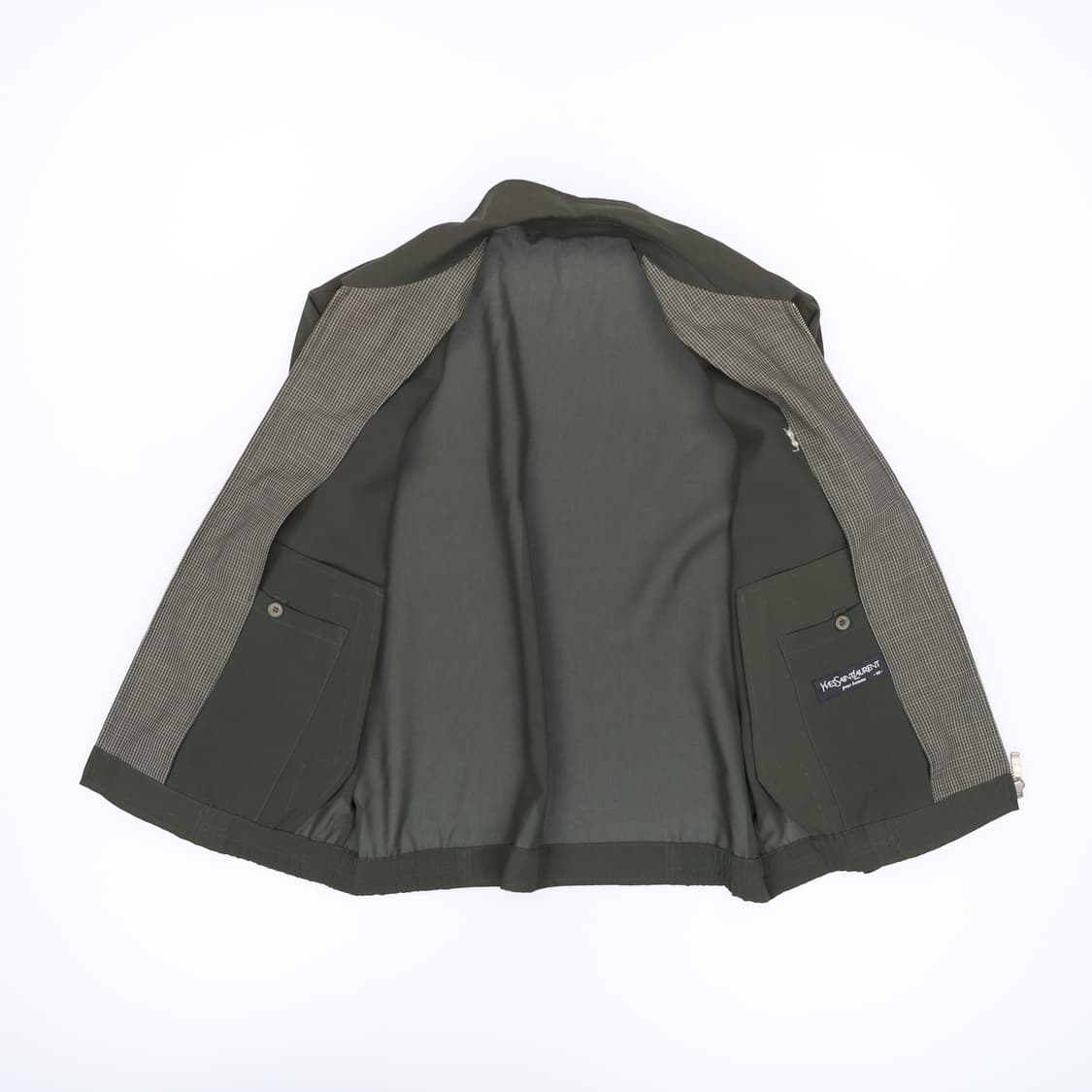 95 입생로랑 빈티지 린넨 블루종 헤링턴 자켓 4282 상품이미지3