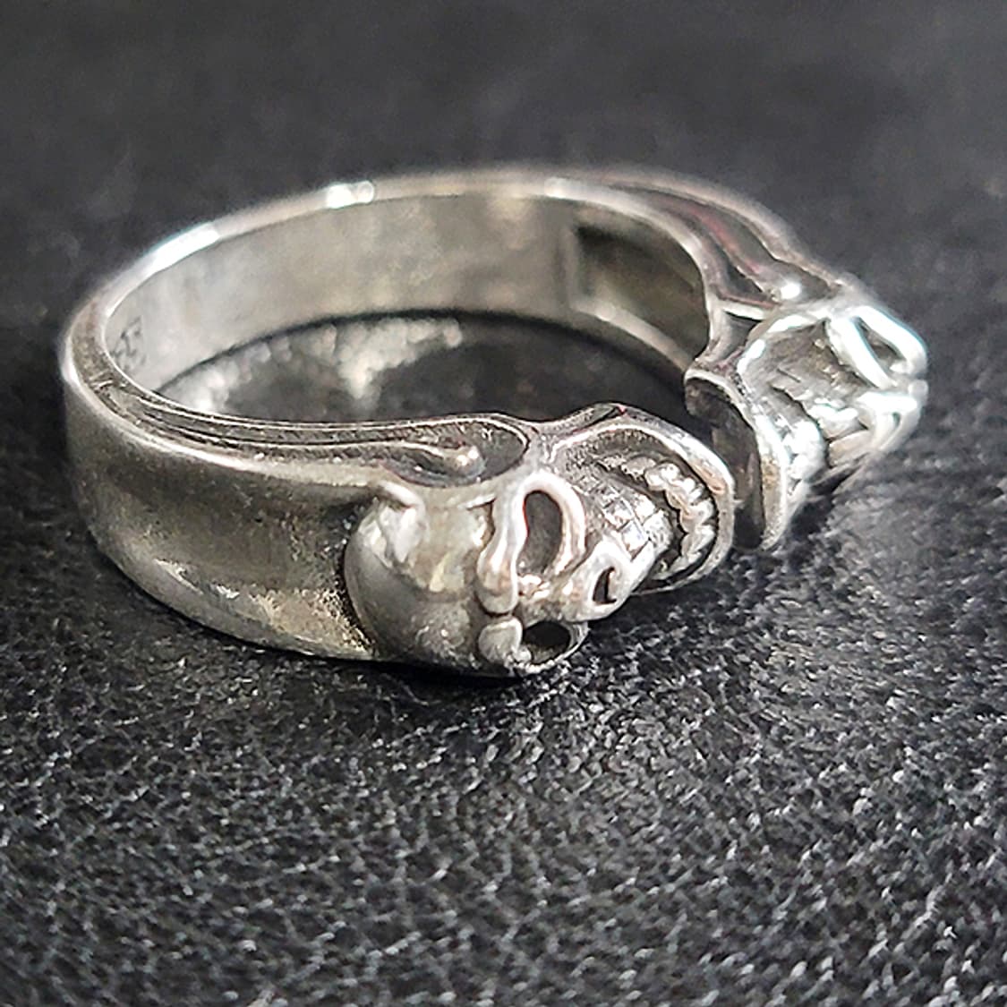 Mortalfold 실버 남자 엔틱 빈티지 명품 해골 반지 상품이미지2