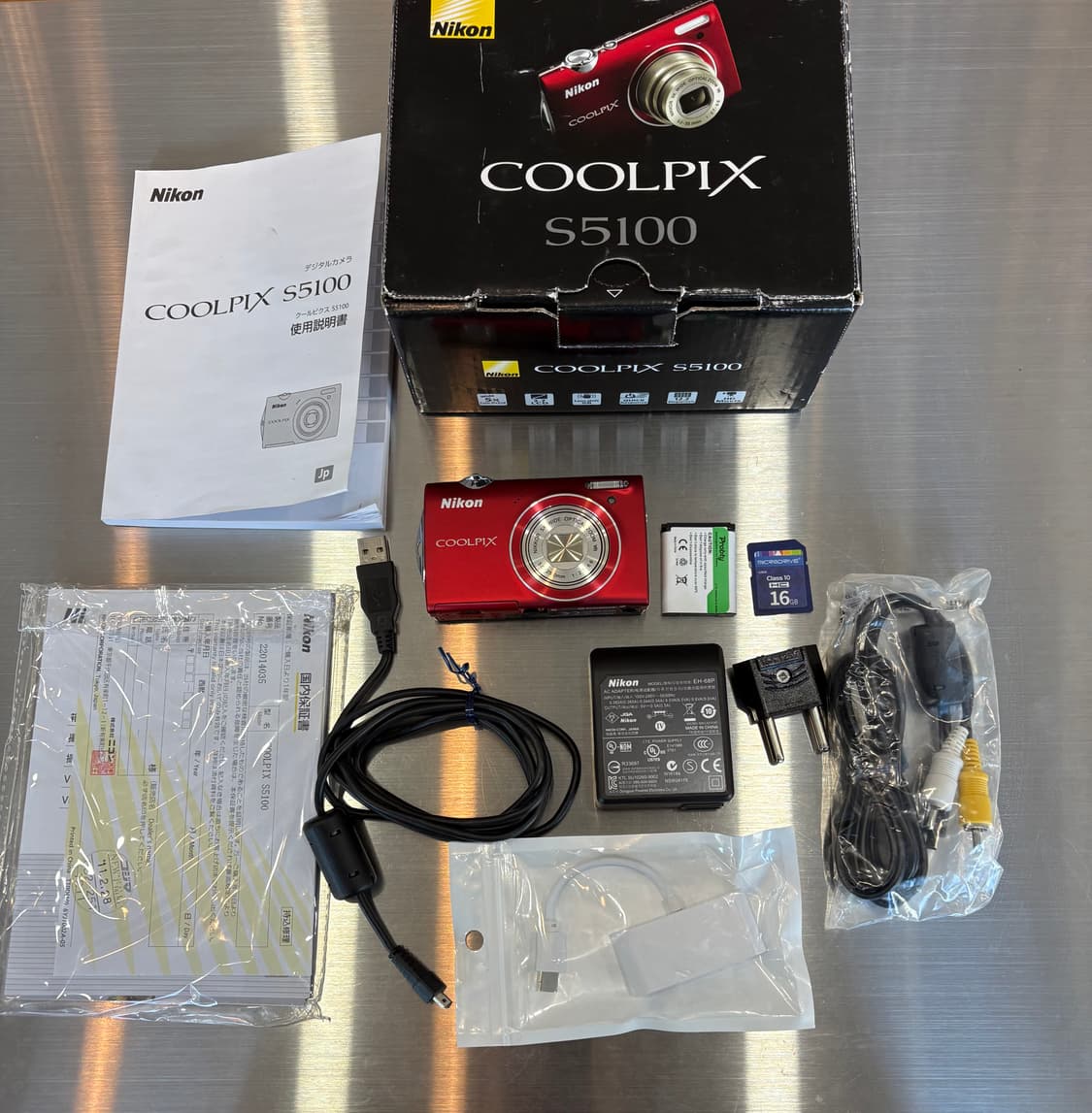 츄/new배터리/풀박/날짜표시)니콘 쿨픽스 s5100 레드 빈티지디카 상품이미지2