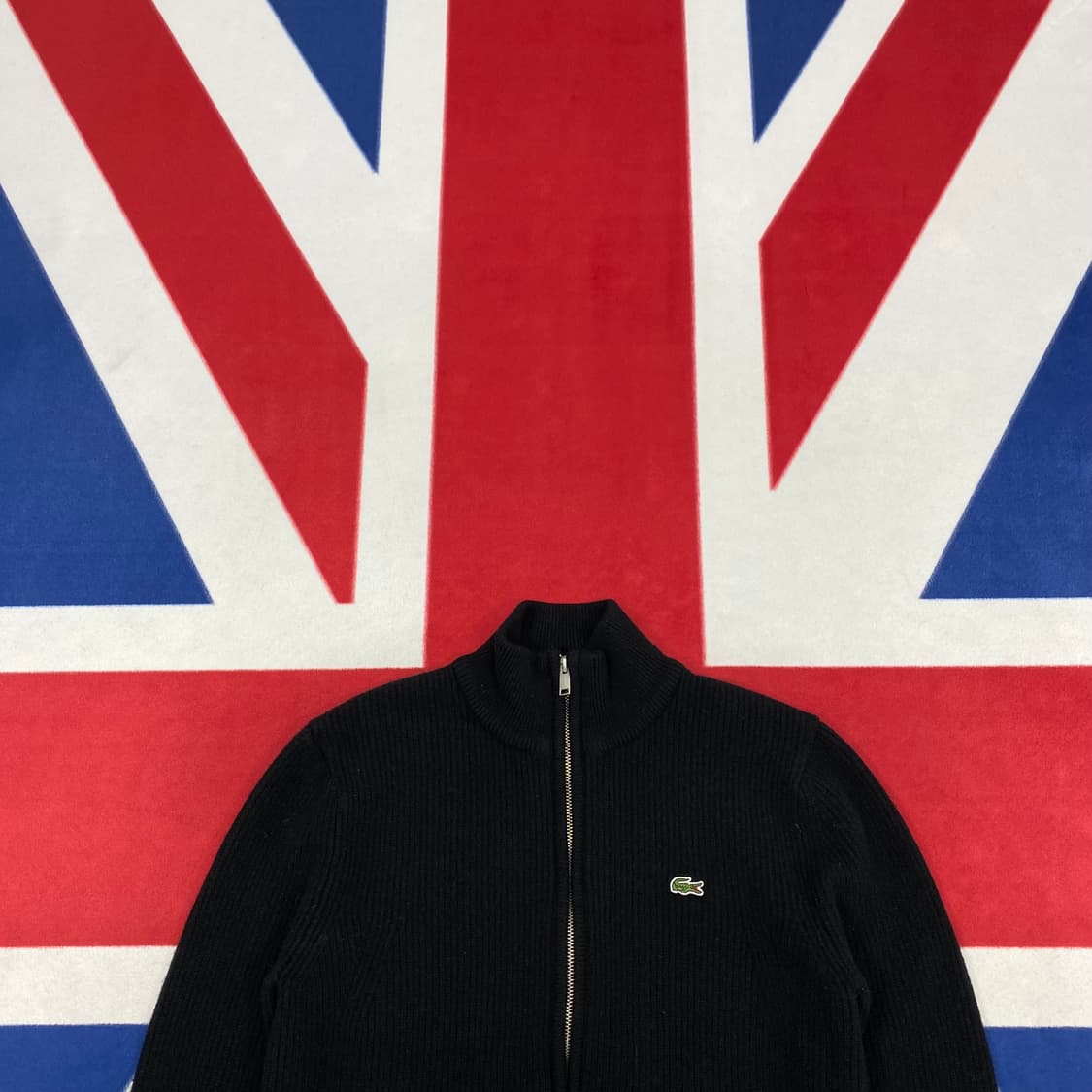 라코스테 니트집업 100 실측 S - M  상품이미지2