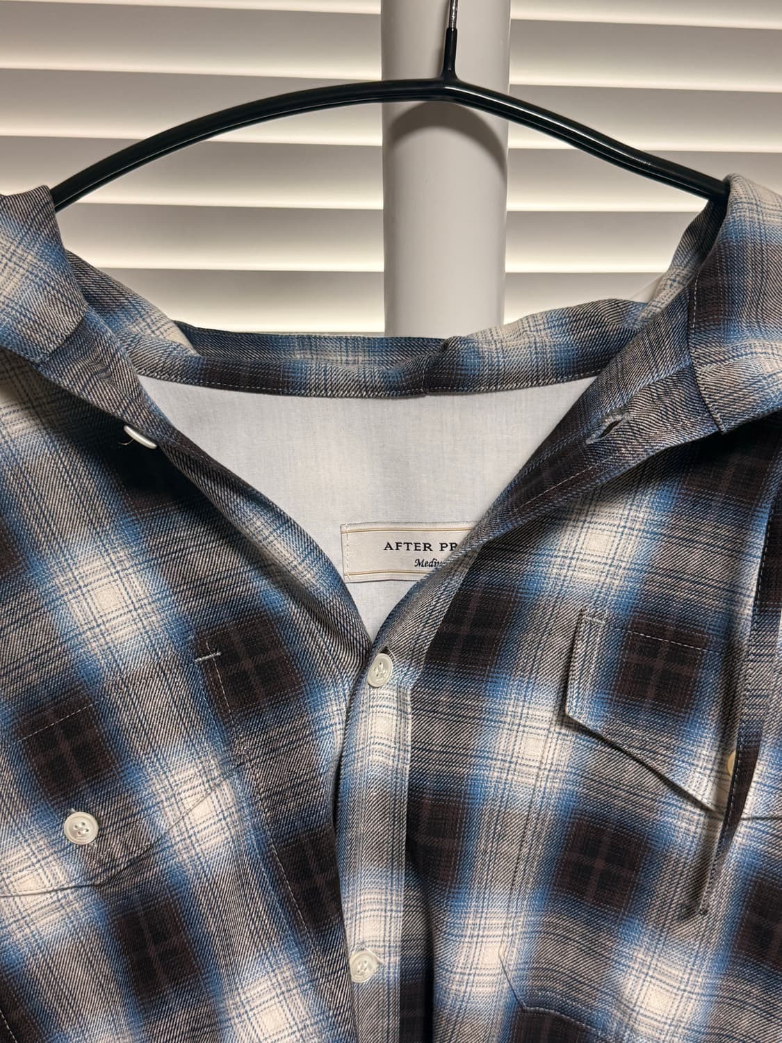 애프터 프레이 인기제품 웨스턴체크 후드셔츠 M 상품이미지4