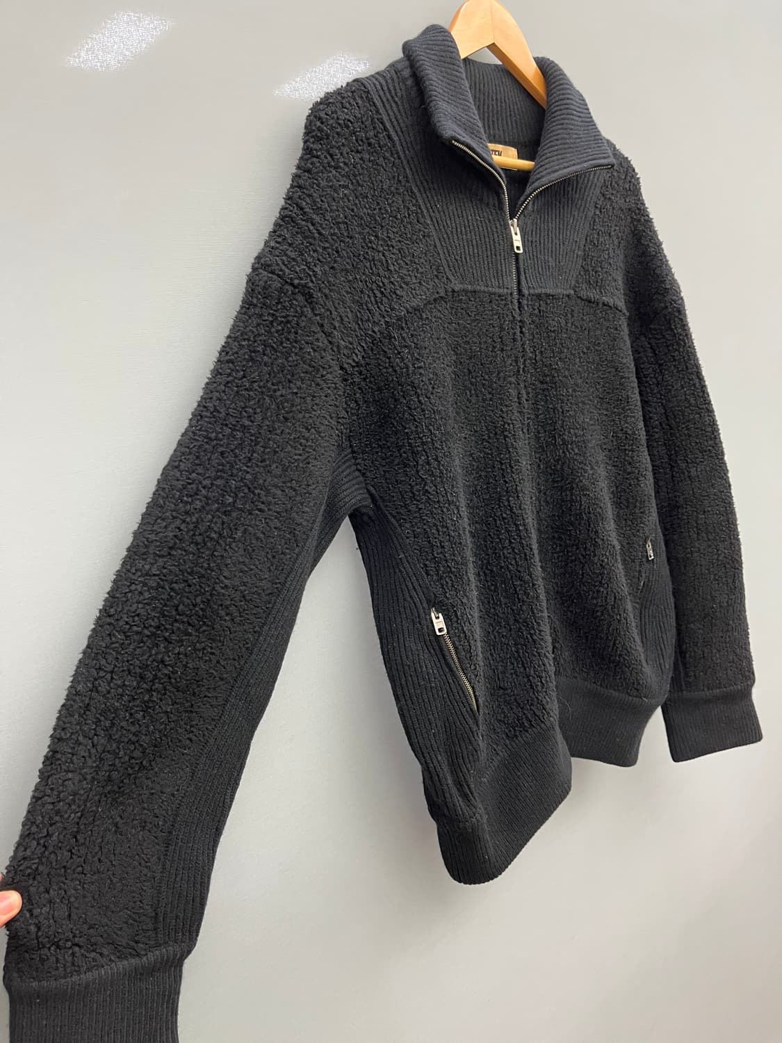 시스템옴므 블랙 부클레 케시미어 혼방 자켓 상품이미지2