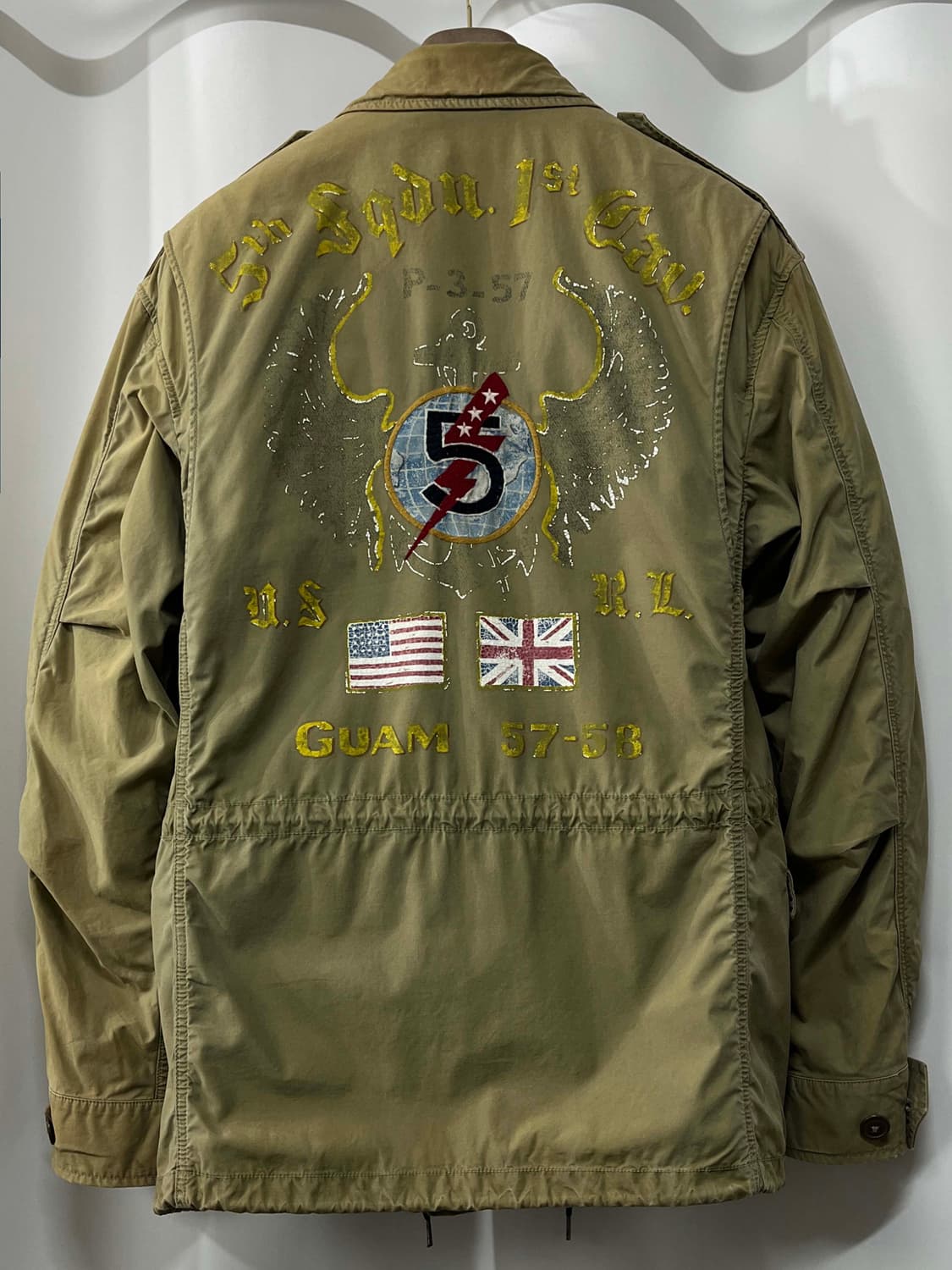 폴로 랄프로렌 5함대 괌탈환 M43 밀리터리 썬페이딩 필드 자켓 M 상품이미지1