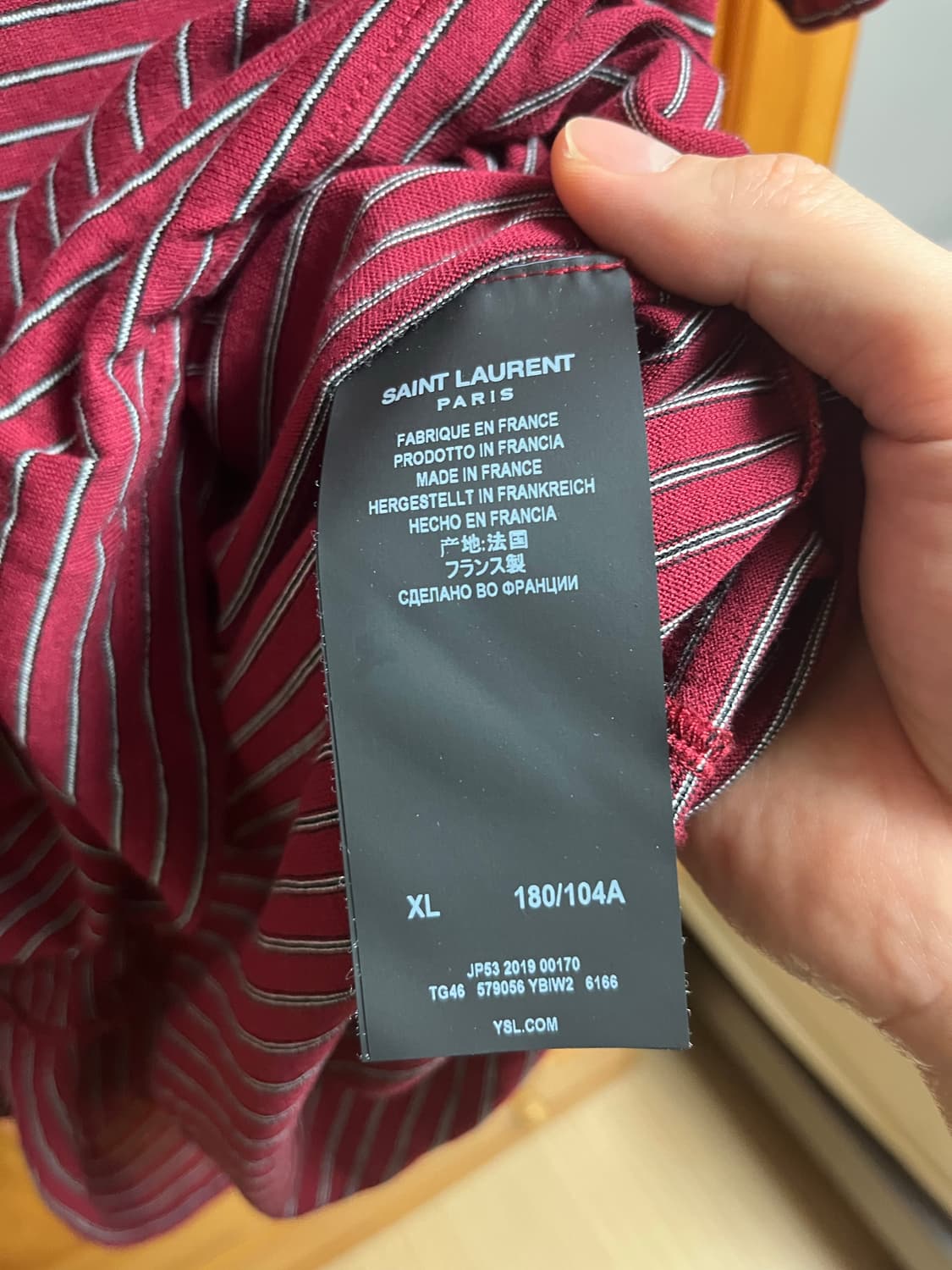 생로랑 스트라이프 반팔 티셔츠 상품이미지4