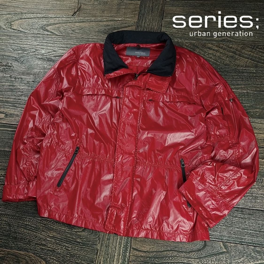 [시리즈] 글로시 유광 바람막이 자켓 레드 M19964 상품이미지1