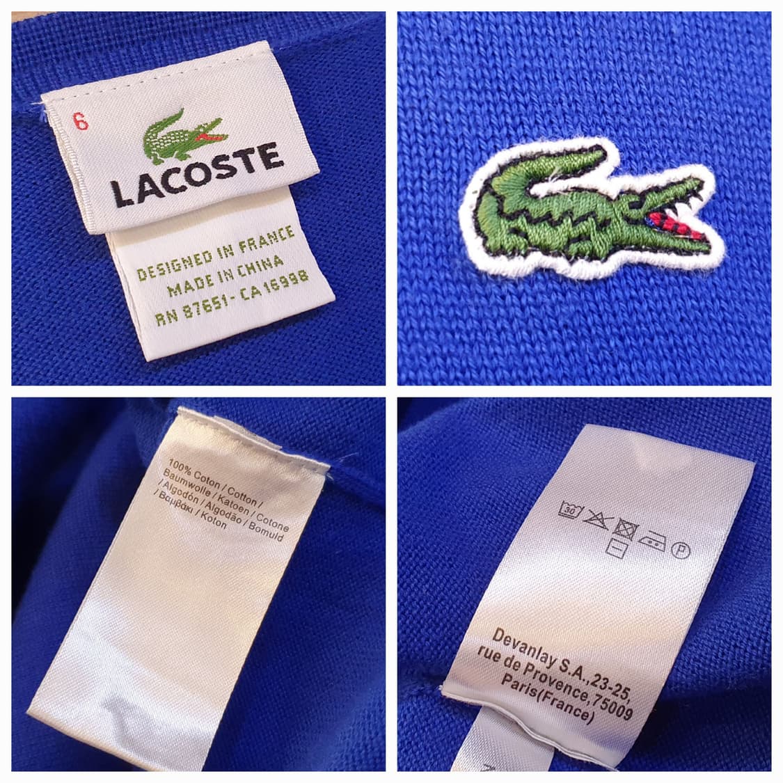 100.라코스테 브이넥 니트  상품이미지6