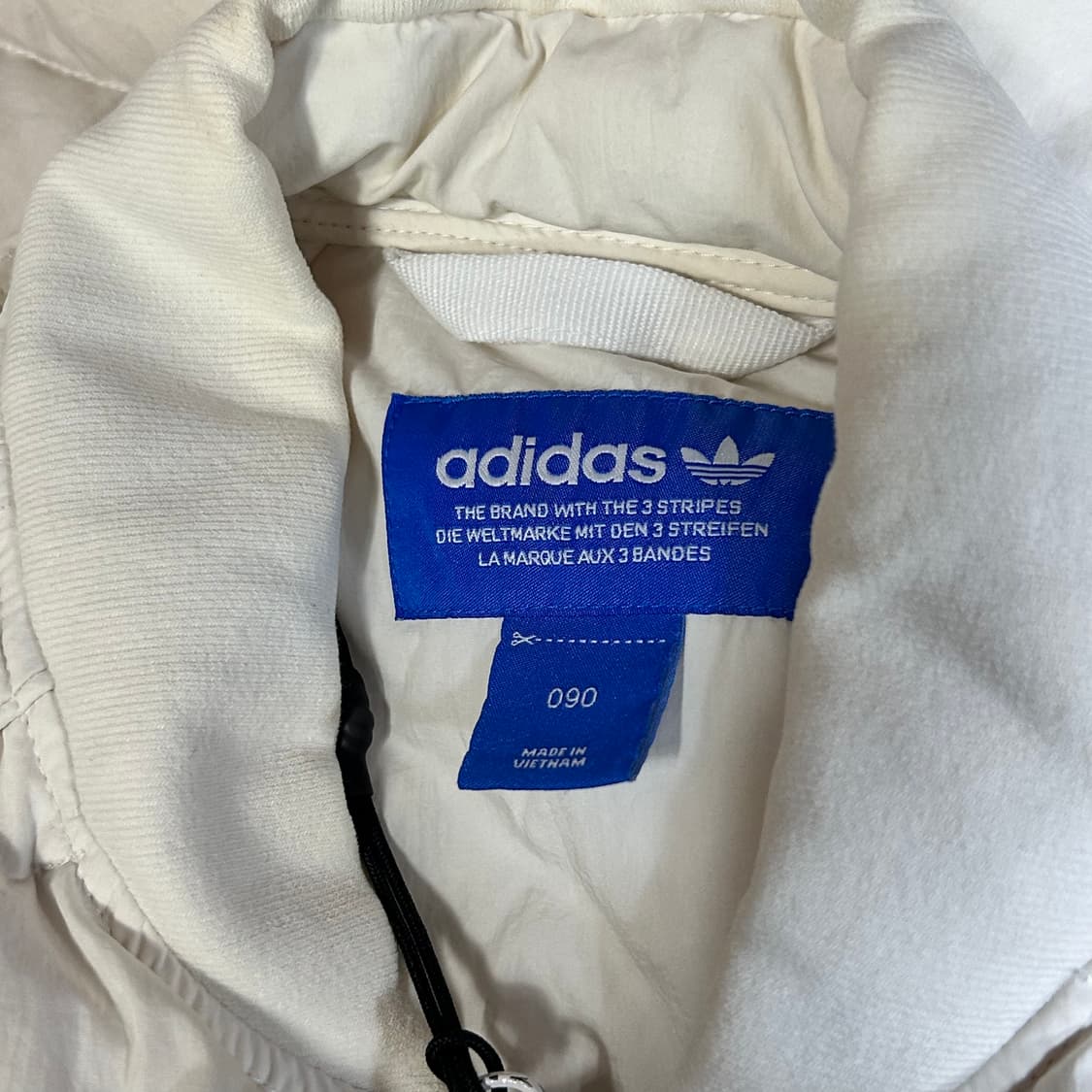 아디다스 화이트 패딩 점퍼 오리털 덕다운 파카 90 상품이미지7