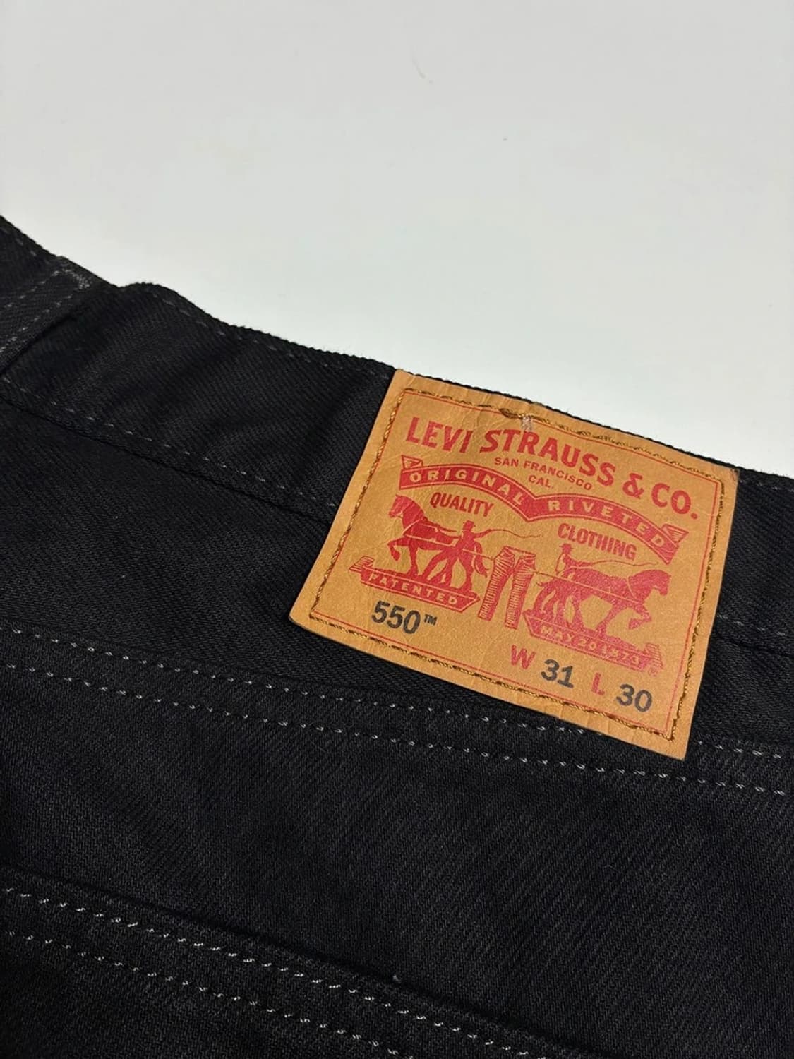리바이스 00's 550 릴렉스 블랙 데님 팬츠 R1719 상품이미지6