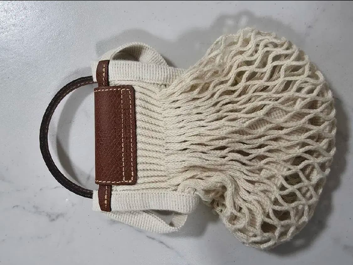 롱샴 필레 네트백 아이보리 xs 상품이미지3