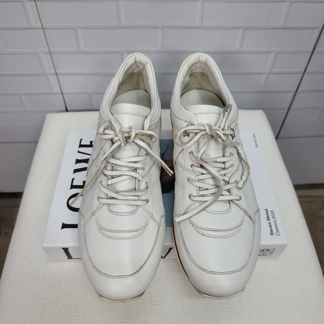 지미추 가죽 스니커즈 운동화 신발 Made in Italy 245사이즈 상품이미지5