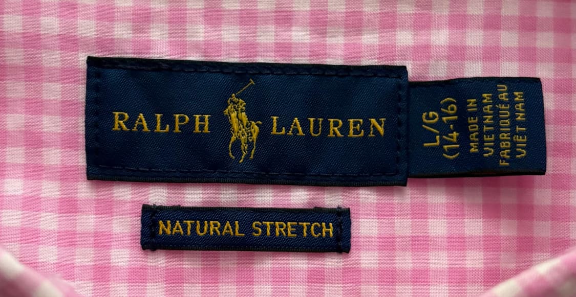 Polo 폴로랄프로렌 핑크 체크 반팔 셔츠 상품이미지4