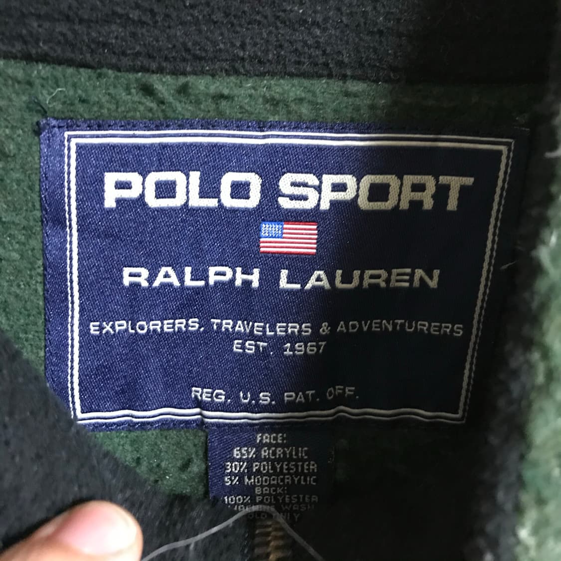 폴로스포츠 90s 패턴 후리스 아노락 상품이미지3