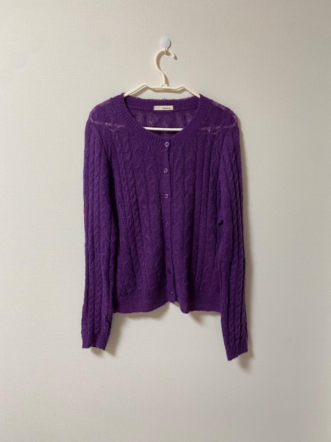 빈티지 모리걸 하구미 미사깔 니트가디건 목폴라 세트 상품이미지3