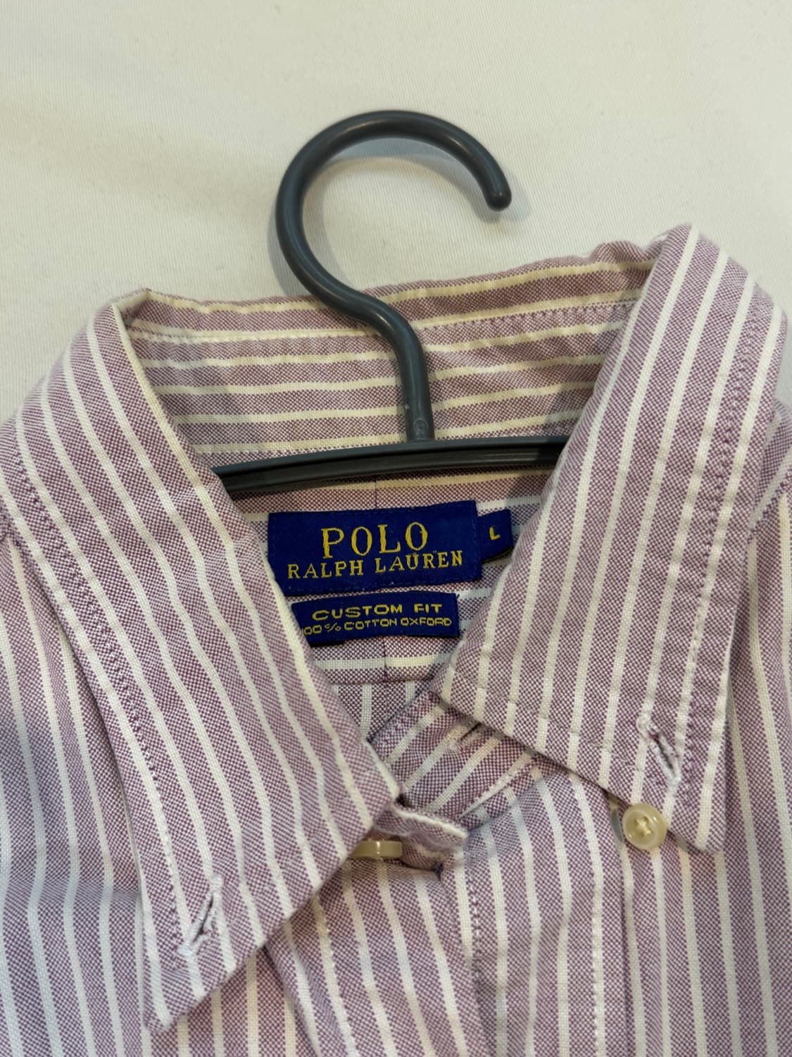 폴로 랄프로렌 옥스포드 스트라이프 셔츠 핑크 L 상품이미지2