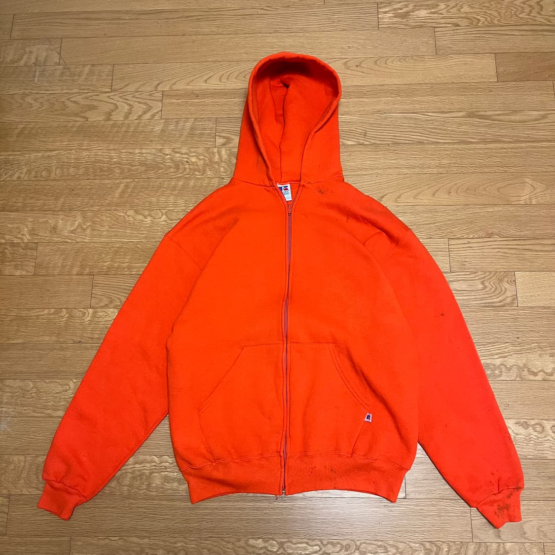 [L] 90s USA 빈티지 러셀 후드집업 오렌지 상품이미지1