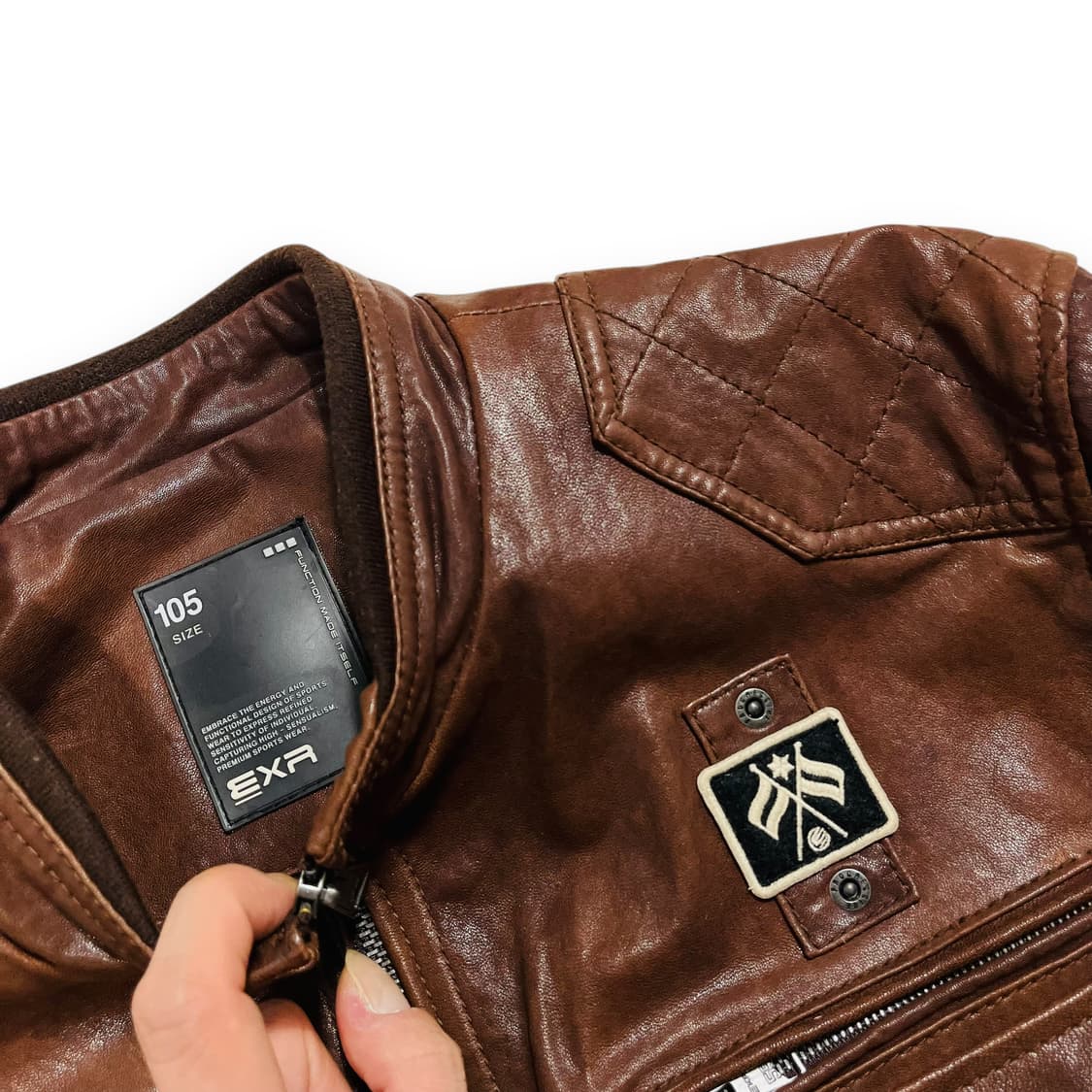 EXR 2010s 웨스턴 다크 브라운 바이커 양가죽 자켓 상품이미지7