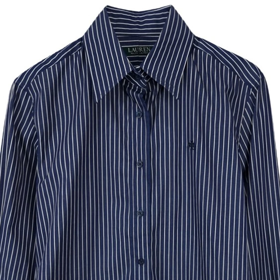 [폴로 랄프로렌] 로고 자수 스트라이프 셔츠 네이비 M19414 상품이미지4