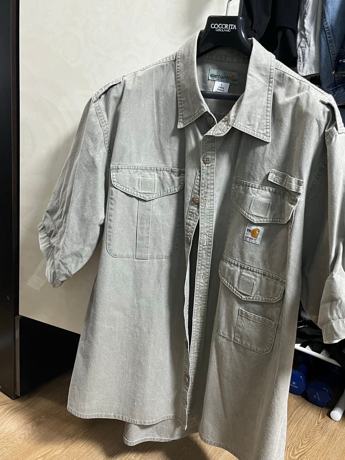 [L] 칼하트 FR 방염 유틸리티 워크 셔츠 (견장 디테일) 상품이미지5