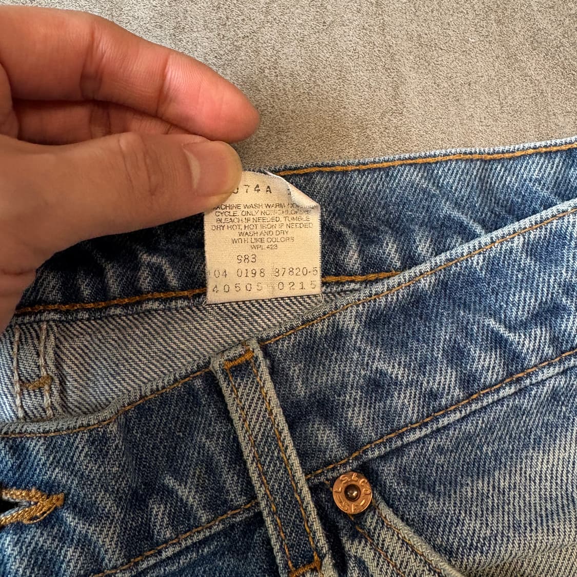 90s Levis 505 orange tap denim pants  상품이미지5