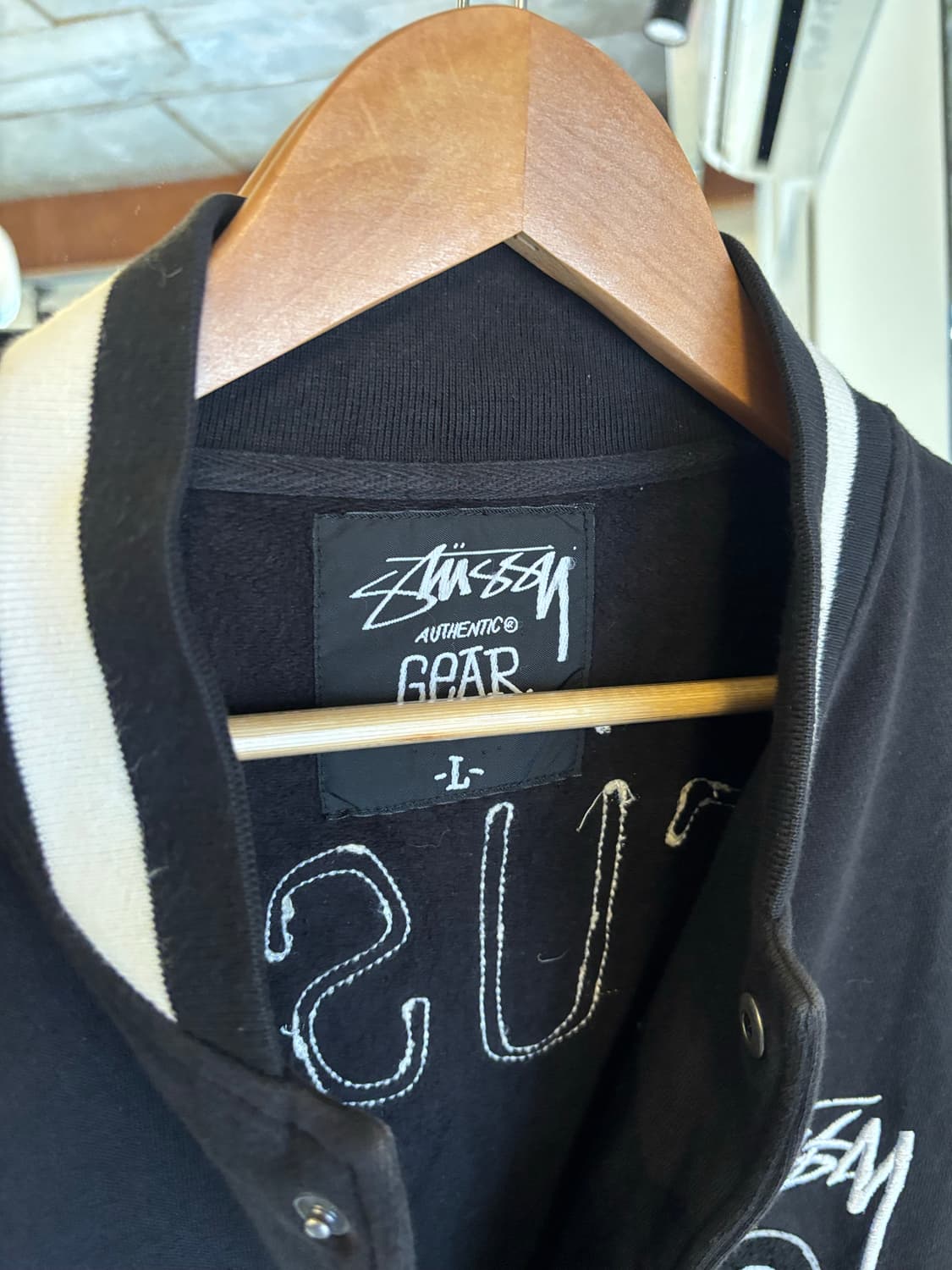 stussy 스투시 스컬자수 바시티자켓 상품이미지4