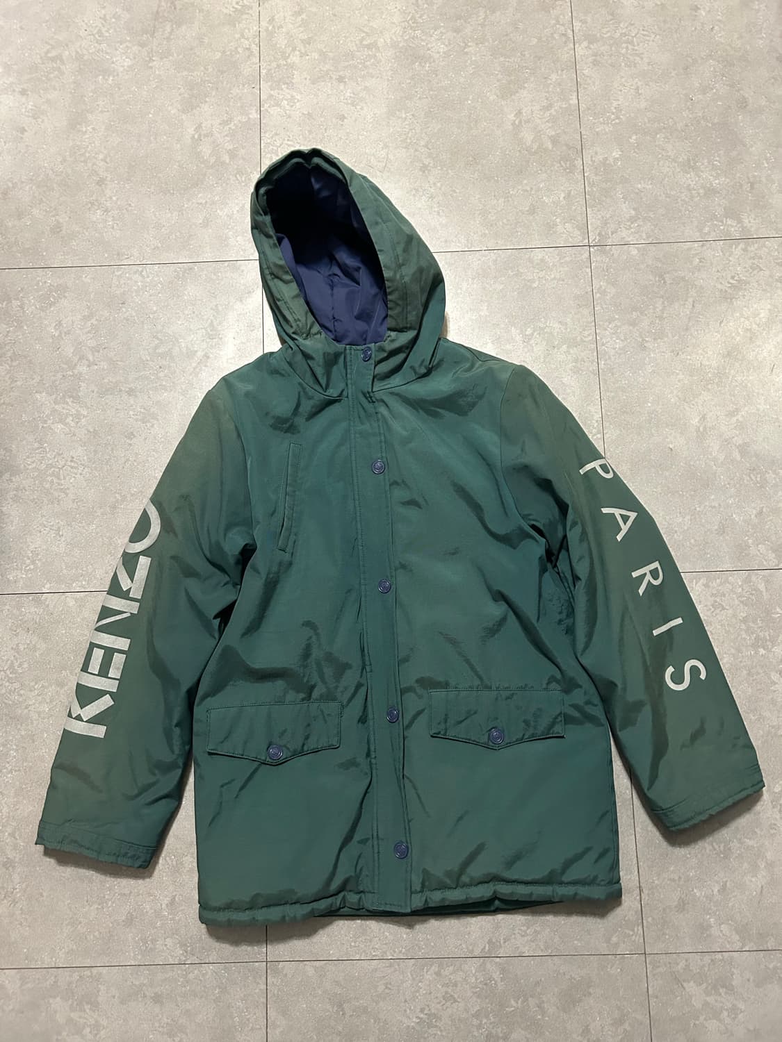 겐조  주니어  다크 그린컬러 빈티지  패딩 점퍼  14Y  상품이미지1