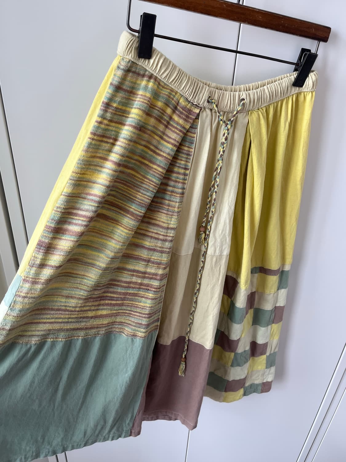 Vintage 하구미 리얼 패치워크 스커트 상품이미지9