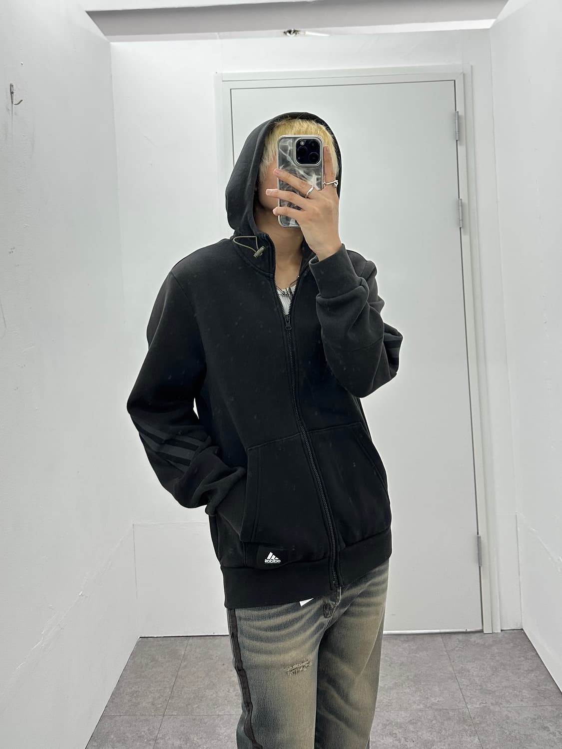 Adidas 후면 삼선 트레이닝 후디 상품이미지4