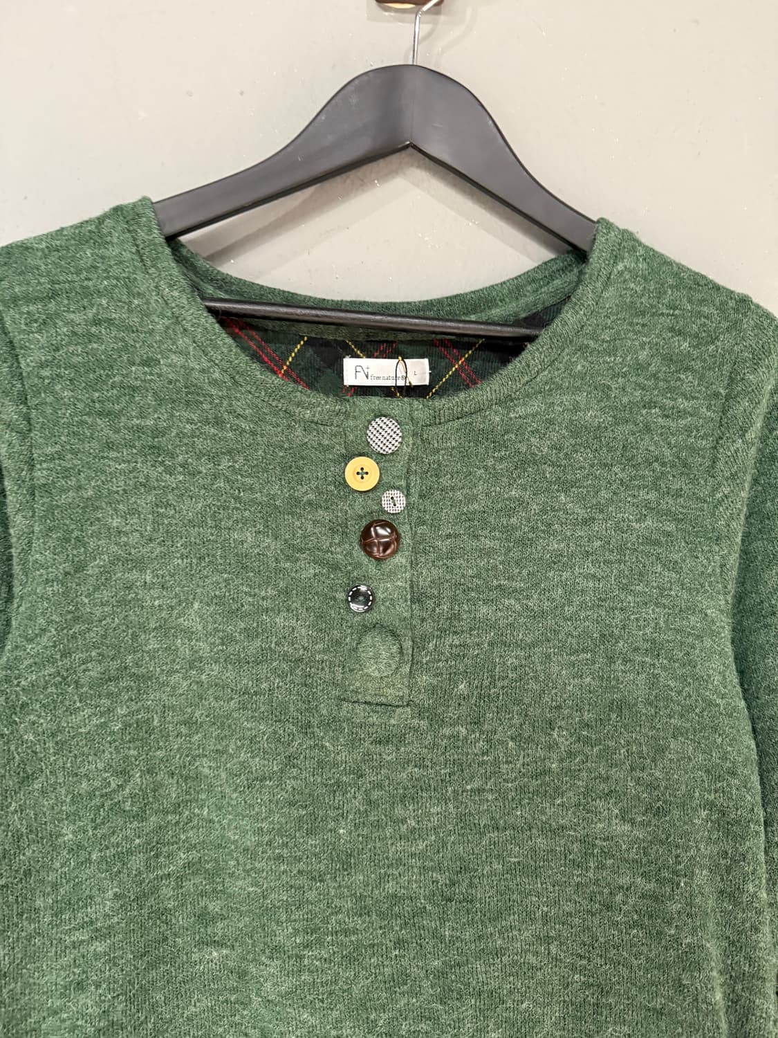 kawaii button detail knit sleeve 상품이미지5