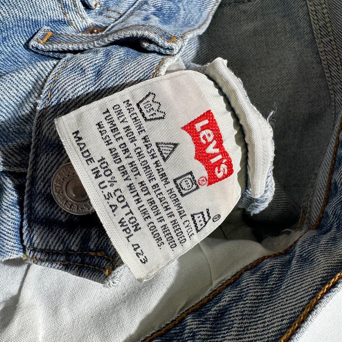 리바이스 USA 501 워시드 데님 팬츠 상품이미지8