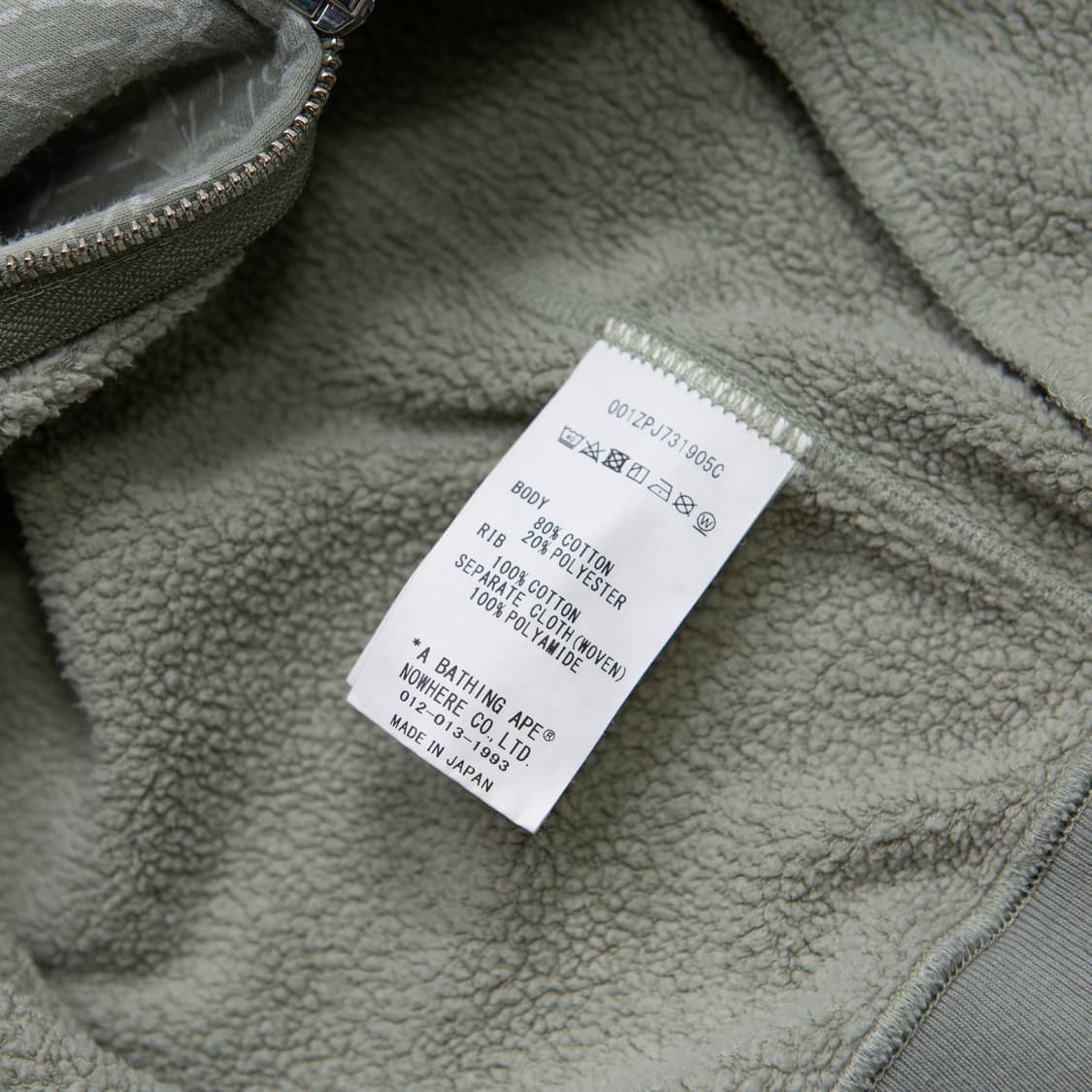 베이프 x 알파인더스트리 샤크 풀 집업 후디 상품이미지10