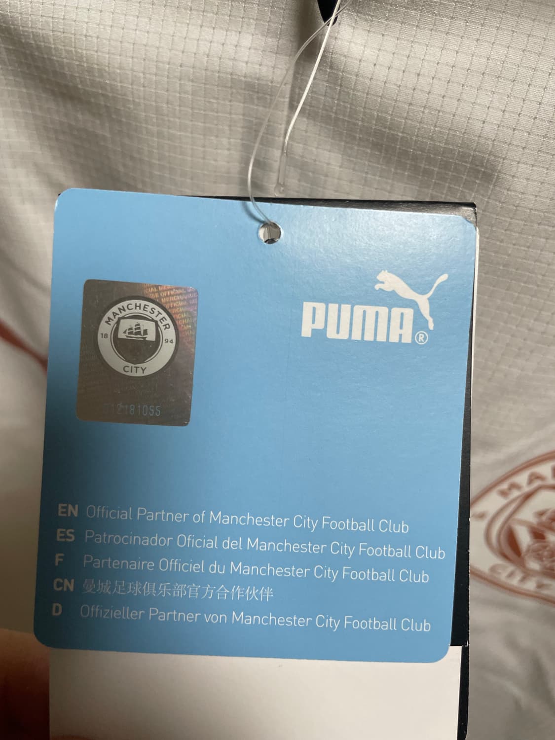 퓨마 정품 20-21시즌 맨체스터 시티 트레이닝 탑 L 새상품 상품이미지5