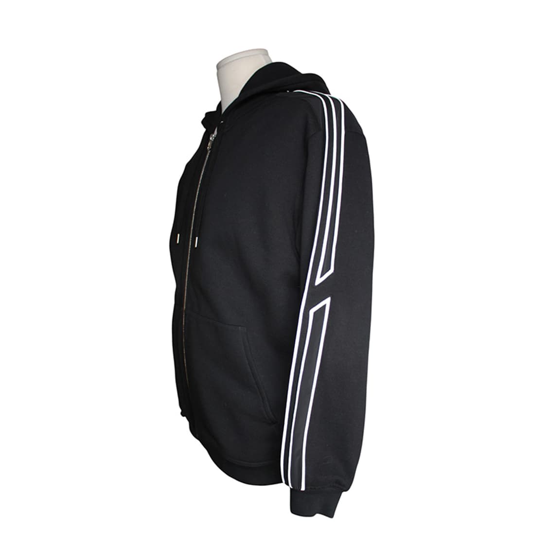 에르메스 블랙 앤 화이트 후드 집업 기모 남성 자켓 100 상품이미지2