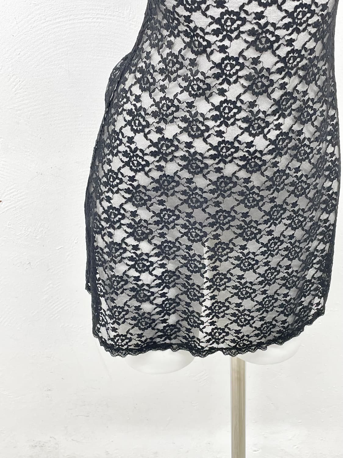 블랙 고딕 레이스 슬립 상품이미지3