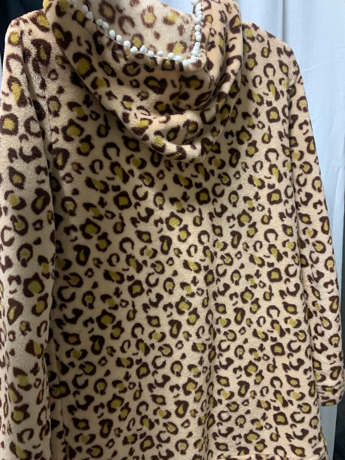 레오파드 후리스 후드집업 원피스 상품이미지2