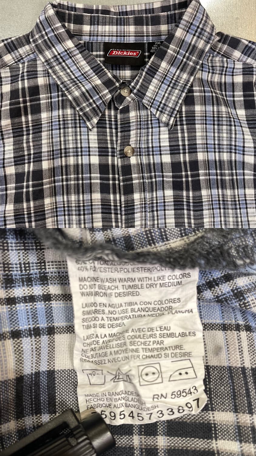 (2XL) Dickies 디키즈 체크 반팔 셔츠    상품이미지10