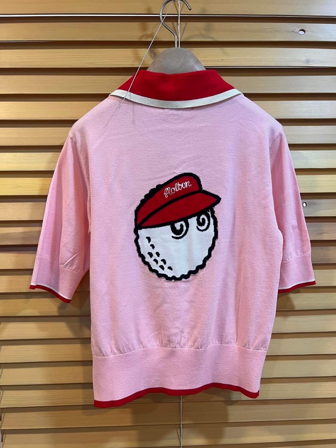 말본 여성 핑크 카라니트티셔츠 골프니트 상품이미지3