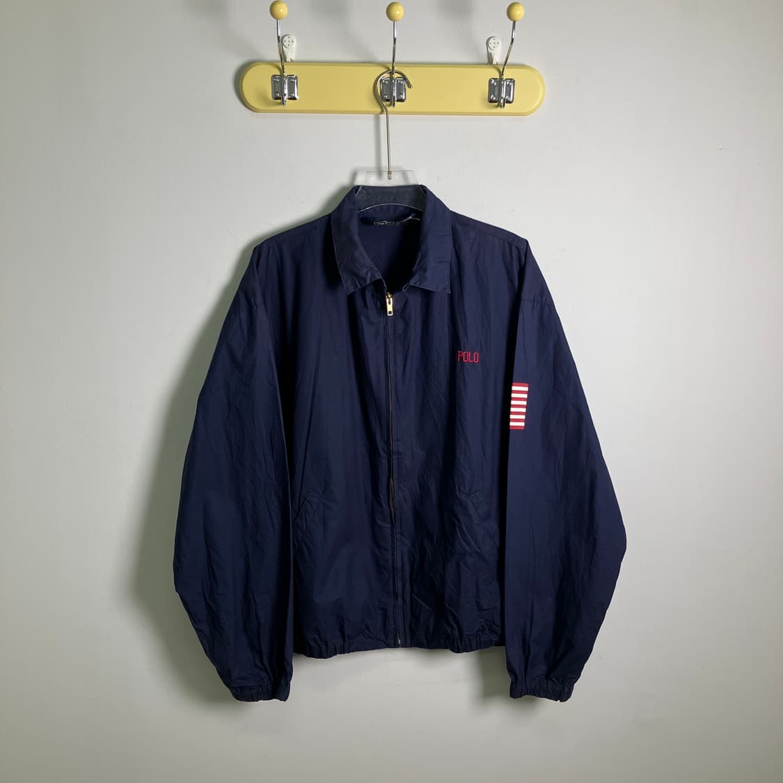 90's 폴로 랄프로렌 네이비 코튼 스윙탑 자켓 L 상품이미지1