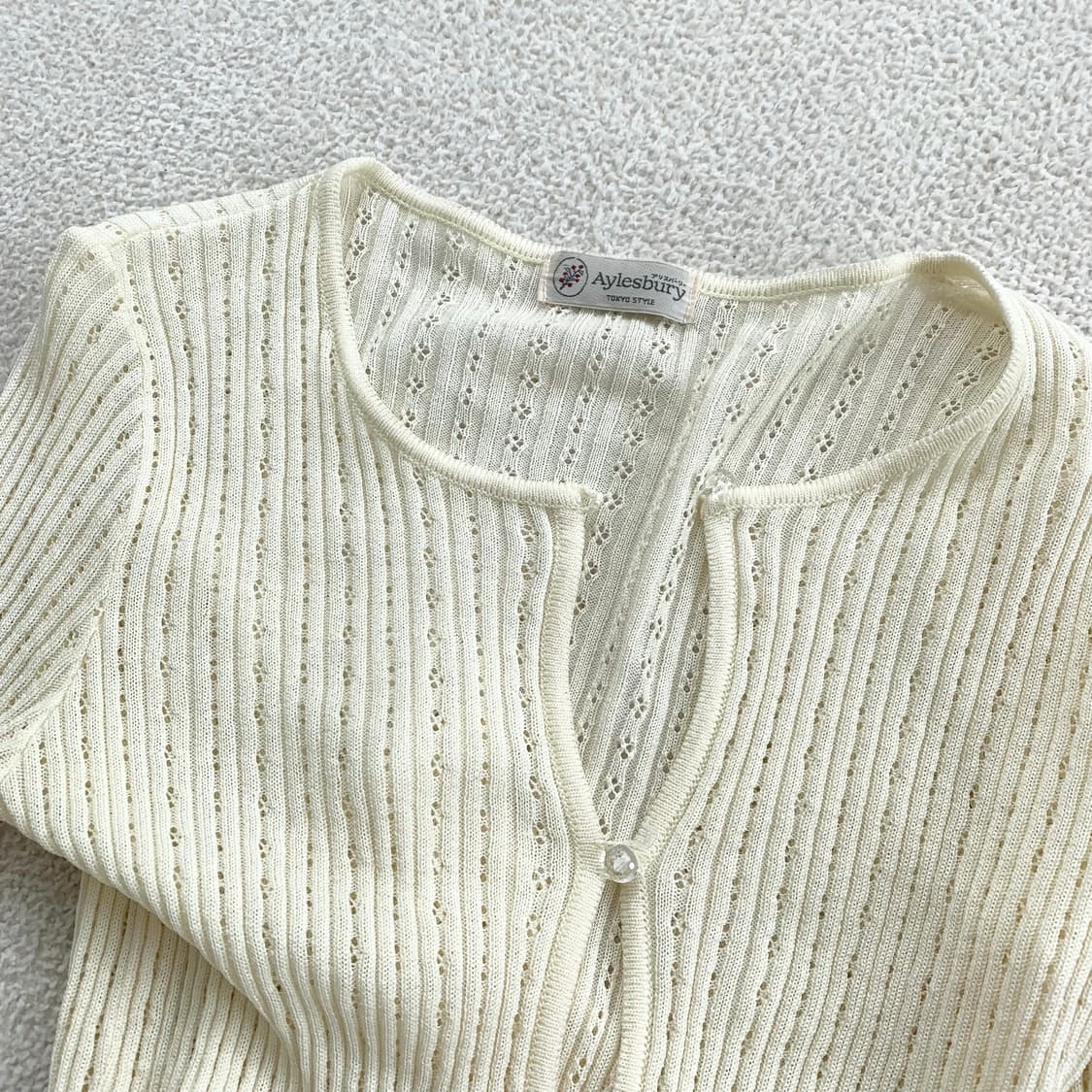 여리핏 ♥ 크림아이보리 보석 니트 가디건 상품이미지2