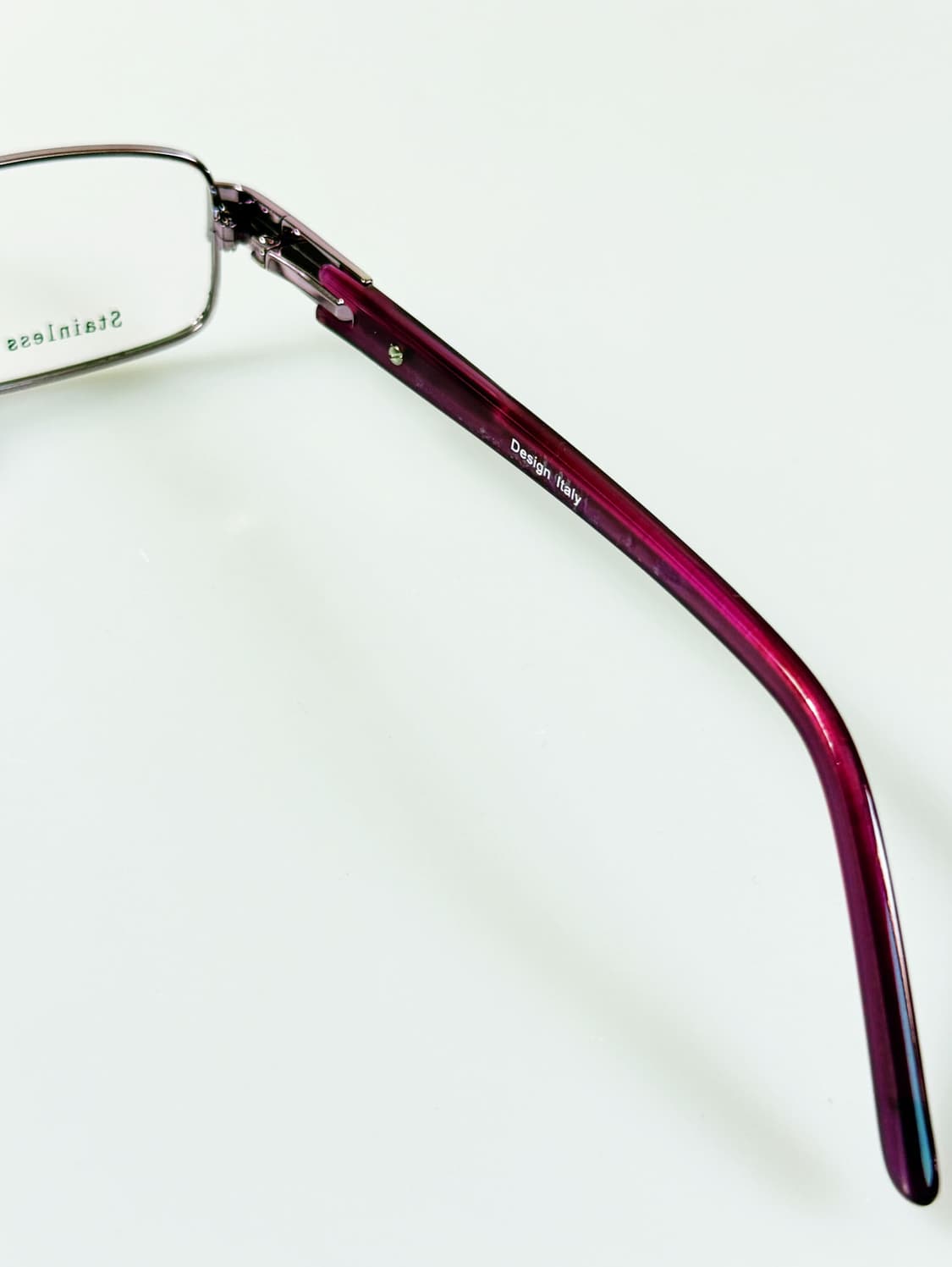 90s TOKIO 바이올렛 메탈 슬림 스퀘어 빈티지 안경 상품이미지7