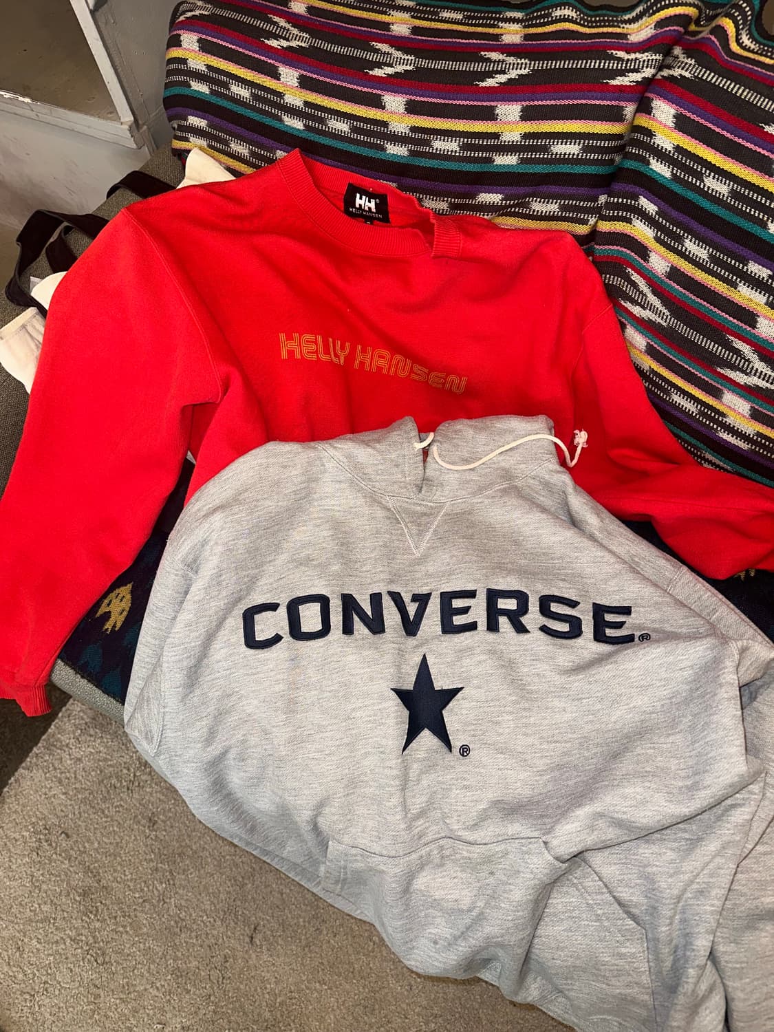 90‘s Converse big logo hood sweatshirt  상품이미지4
