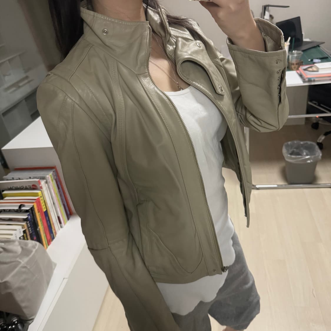 [system] beige lambskin leather jacket 상품이미지8