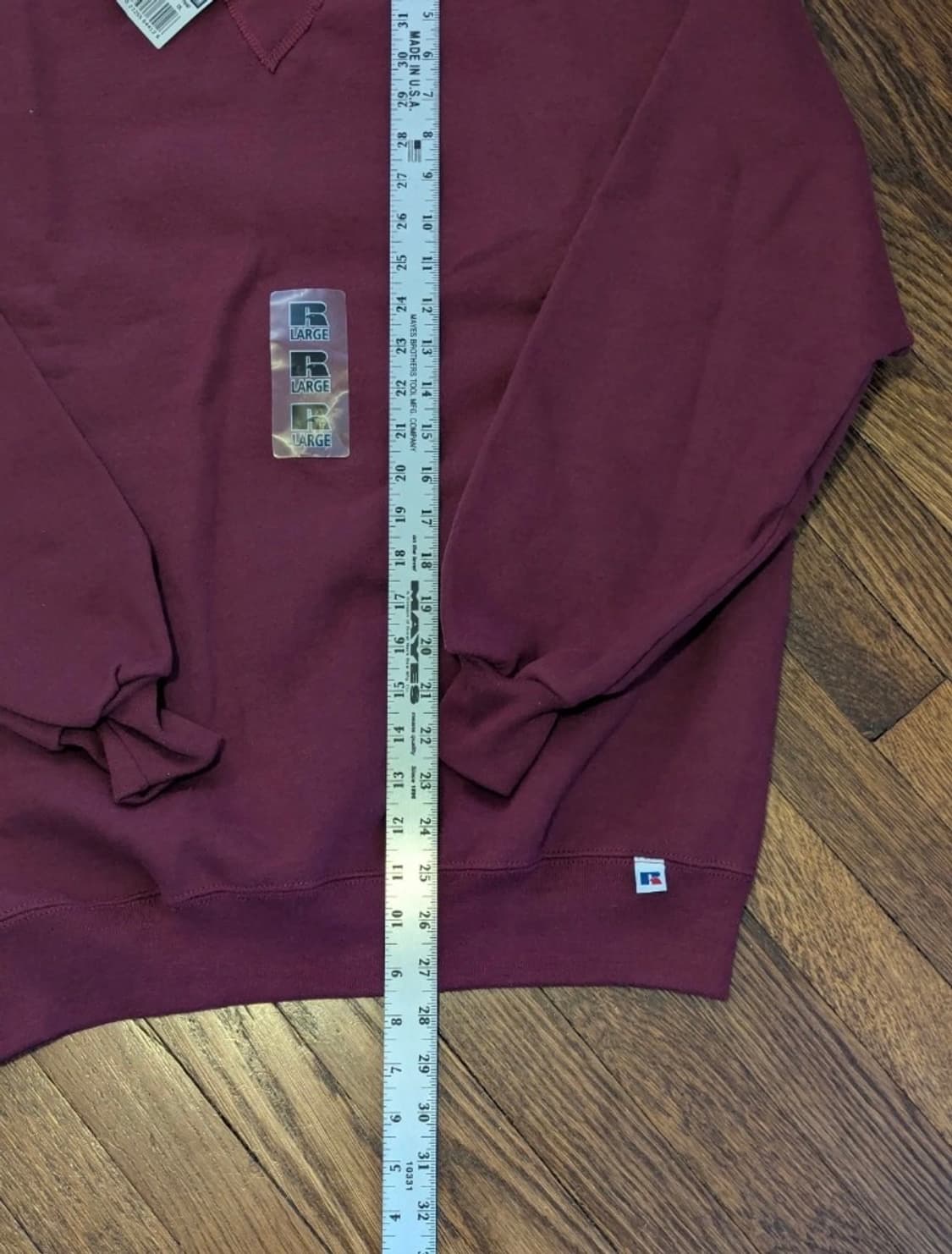 러셀애슬래틱 버건디 맨투맨 데드스탁 상품이미지6