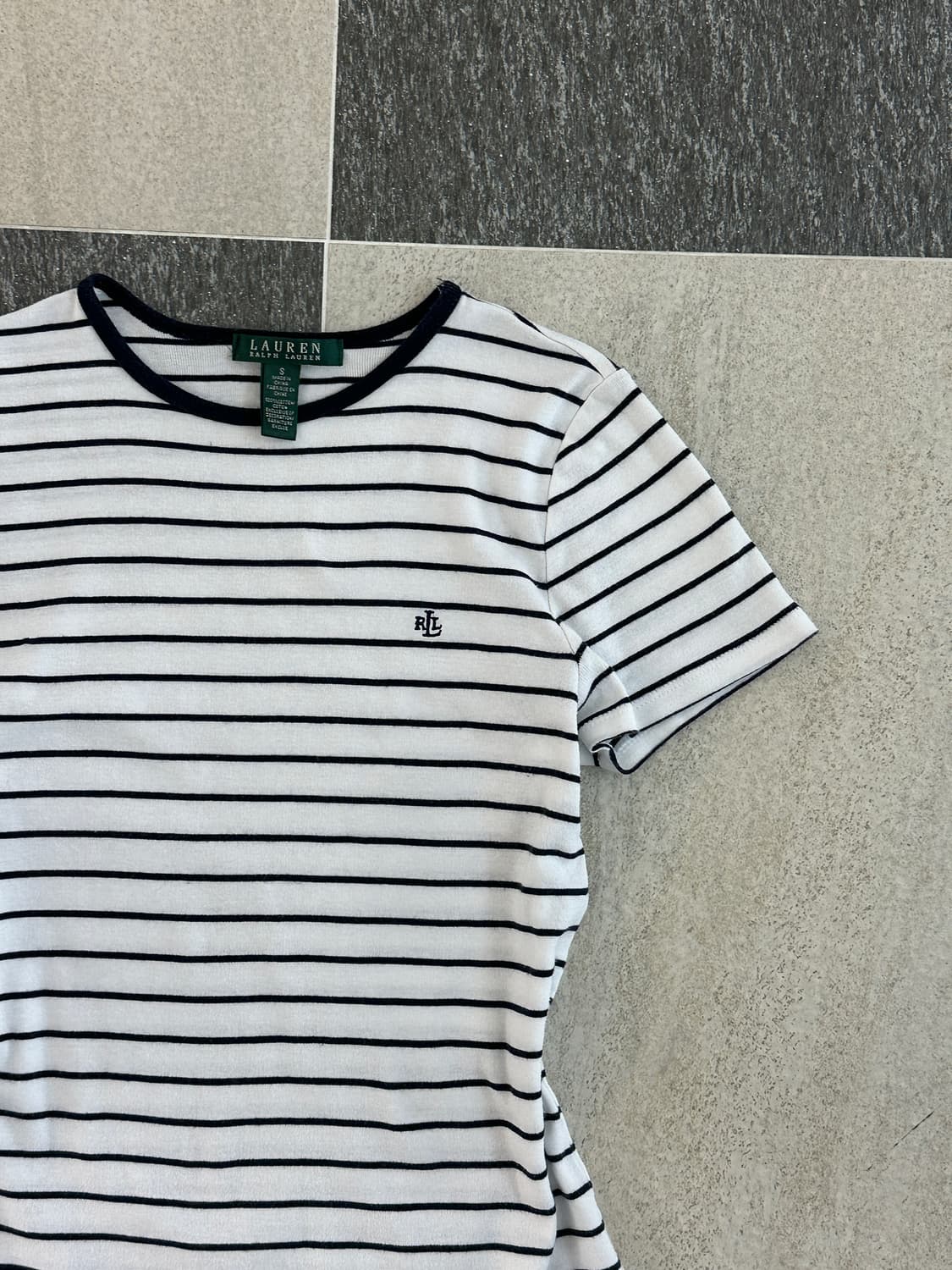 로렌 랄프로렌 스트라이프 슬림핏 반팔 티셔츠  상품이미지4