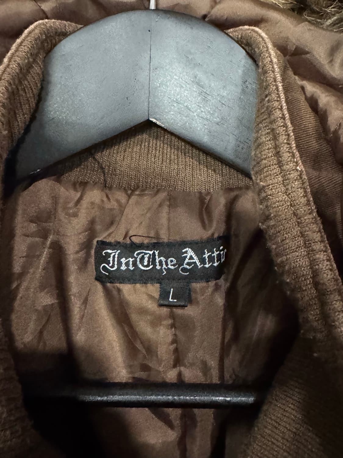 In The Attic 브라운 퍼 후드 자켓 상품이미지5