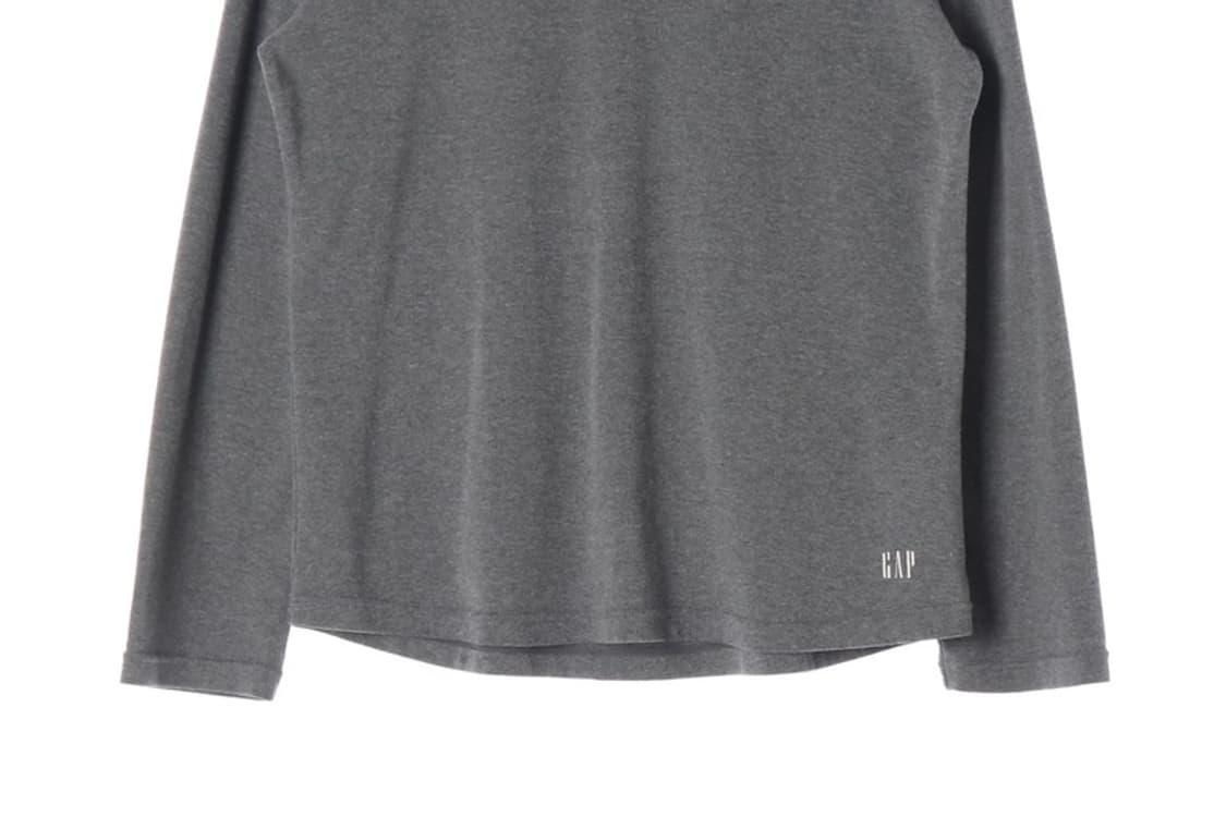 GAP 자수 로고 V-스티치 롱슬리브 티셔츠 차콜 L 상품이미지4