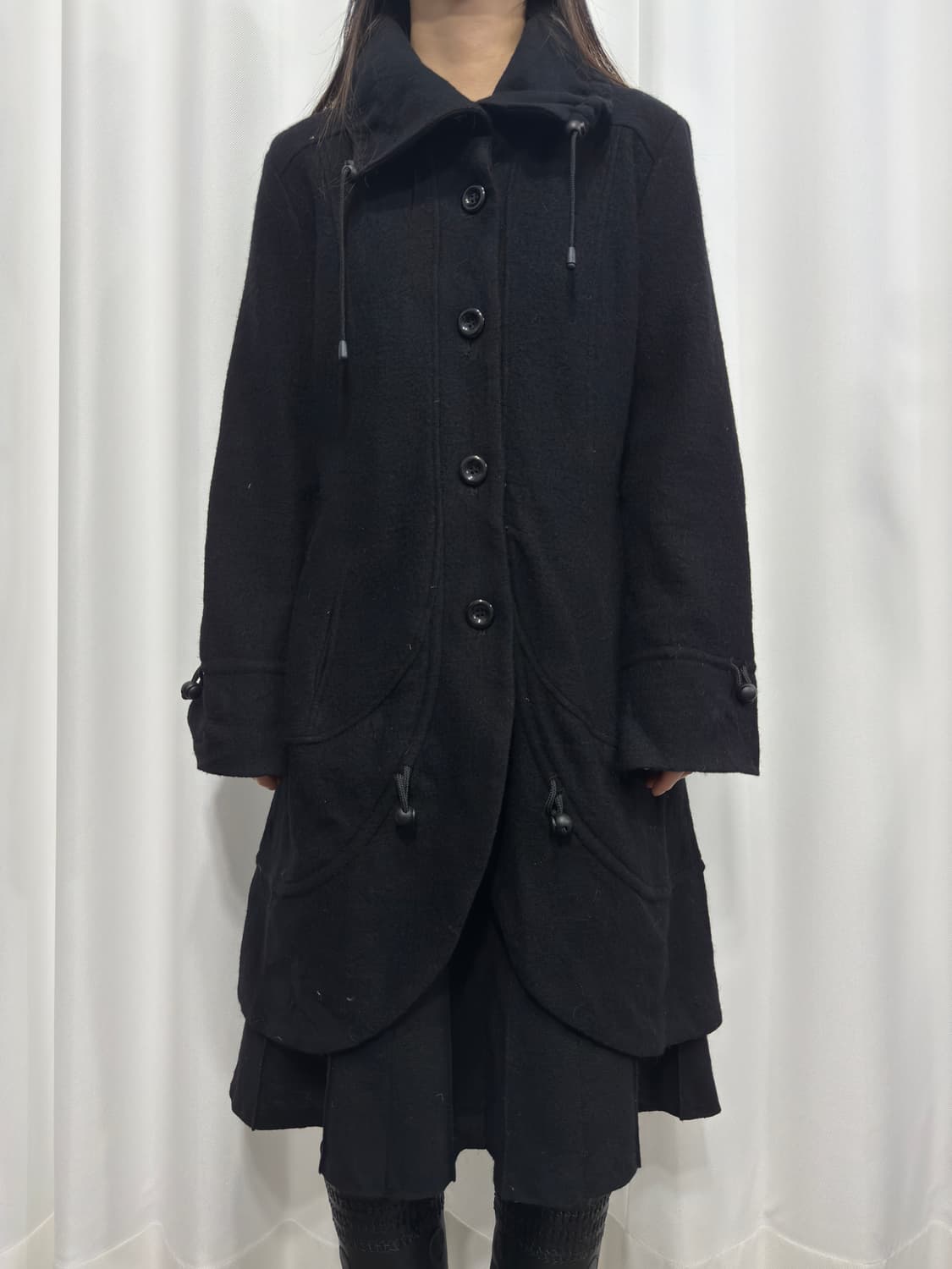 string detail button coat 상품이미지1