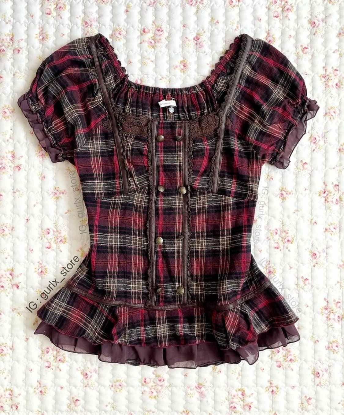 엑시즈팜 체크 로걀탑 상품이미지1