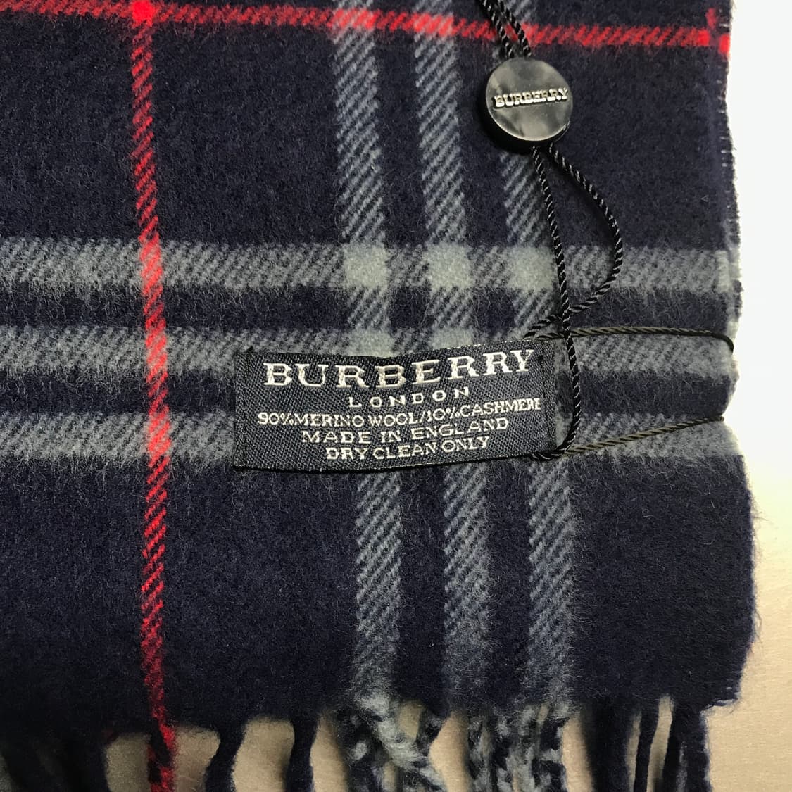 버버리 정품 메리노/캐시미어 머플러 네이비 상품이미지4