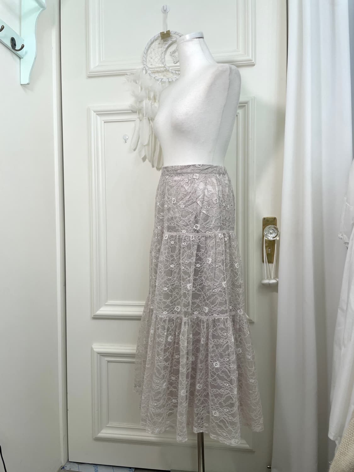 MAISON DE FLEUR lavender gray lace long 상품이미지2
