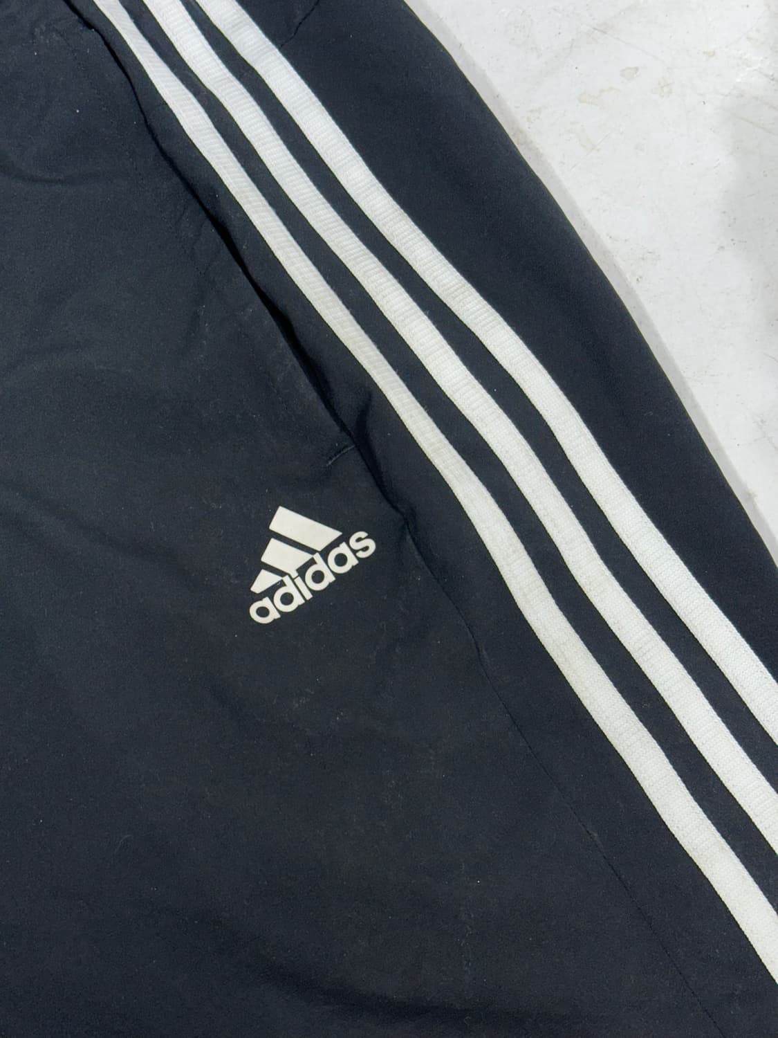 아디다스 블랙 트랙 화이트 삼선 추리닝 트레이닝 팬츠 L 상품이미지6